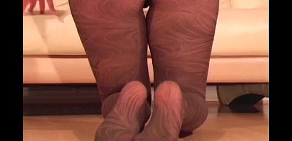  Big titted nylon stockings babe strips